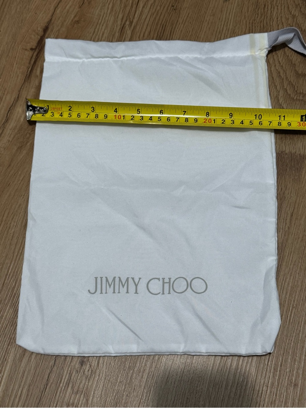 Jimmy Choo Storage Drawstring Dust Bag Cover Storage White 14X10 in.